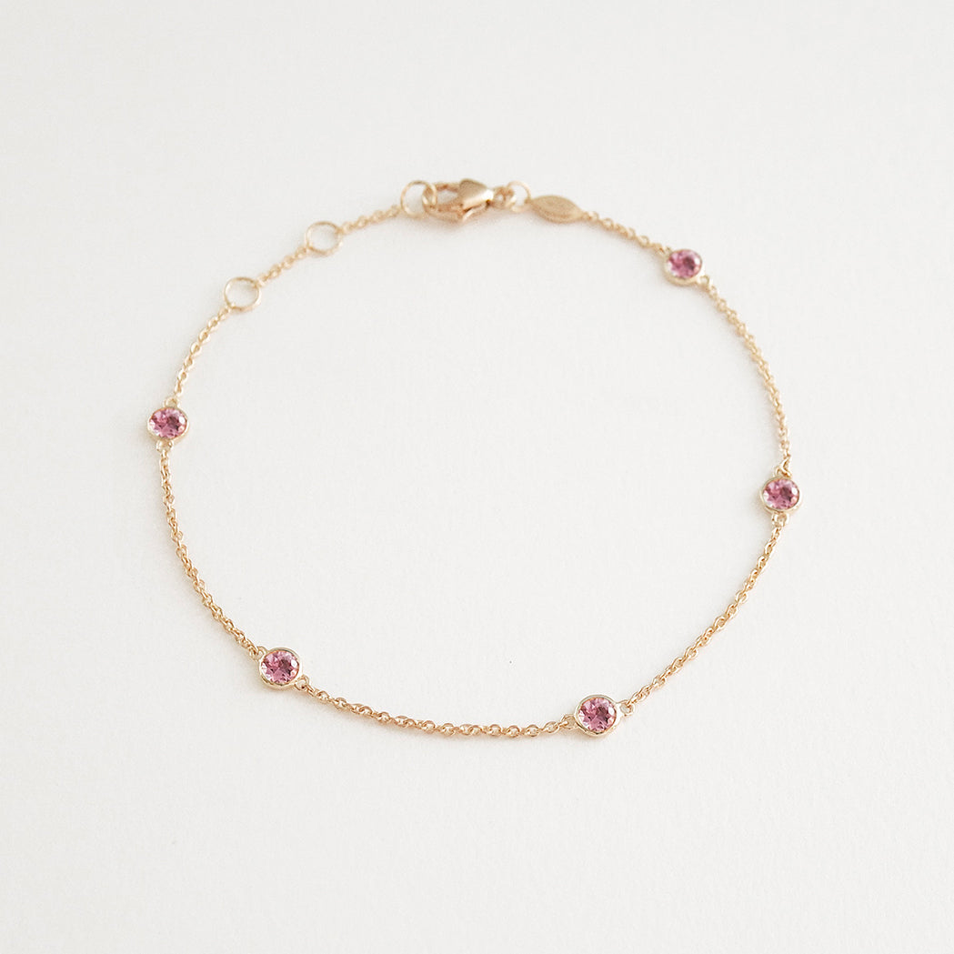 Bracelet Five Or & Pierres Précieuses