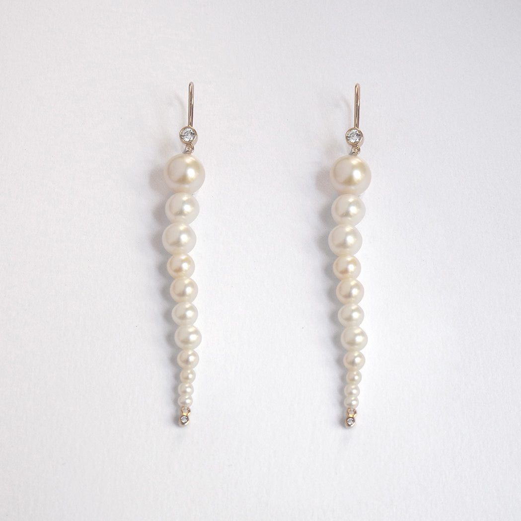 Boucles d'Oreilles Pendantes Akoya