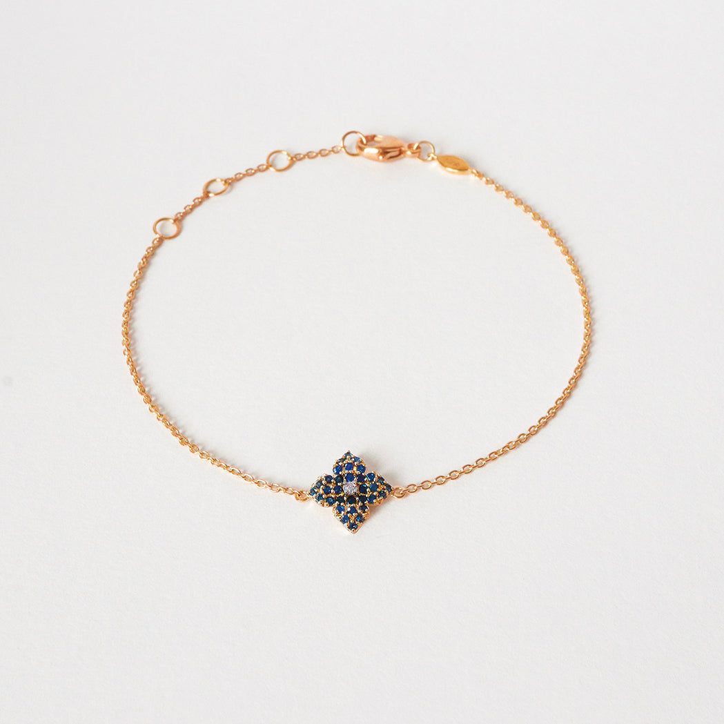 Amara Armband - Gold, Diamant & blaue Saphire