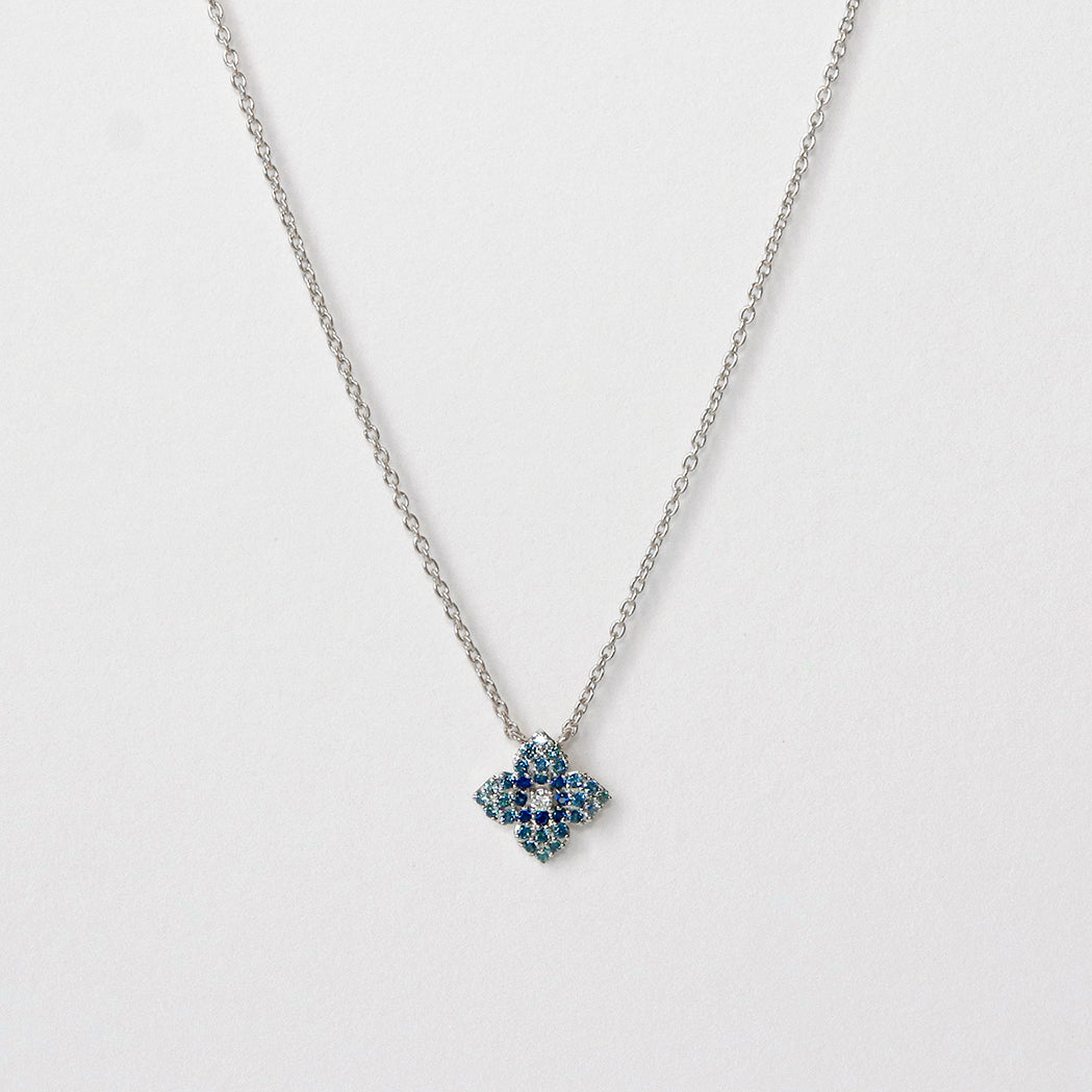 Amara Halskette - Gold, Diamant & blaue Saphire