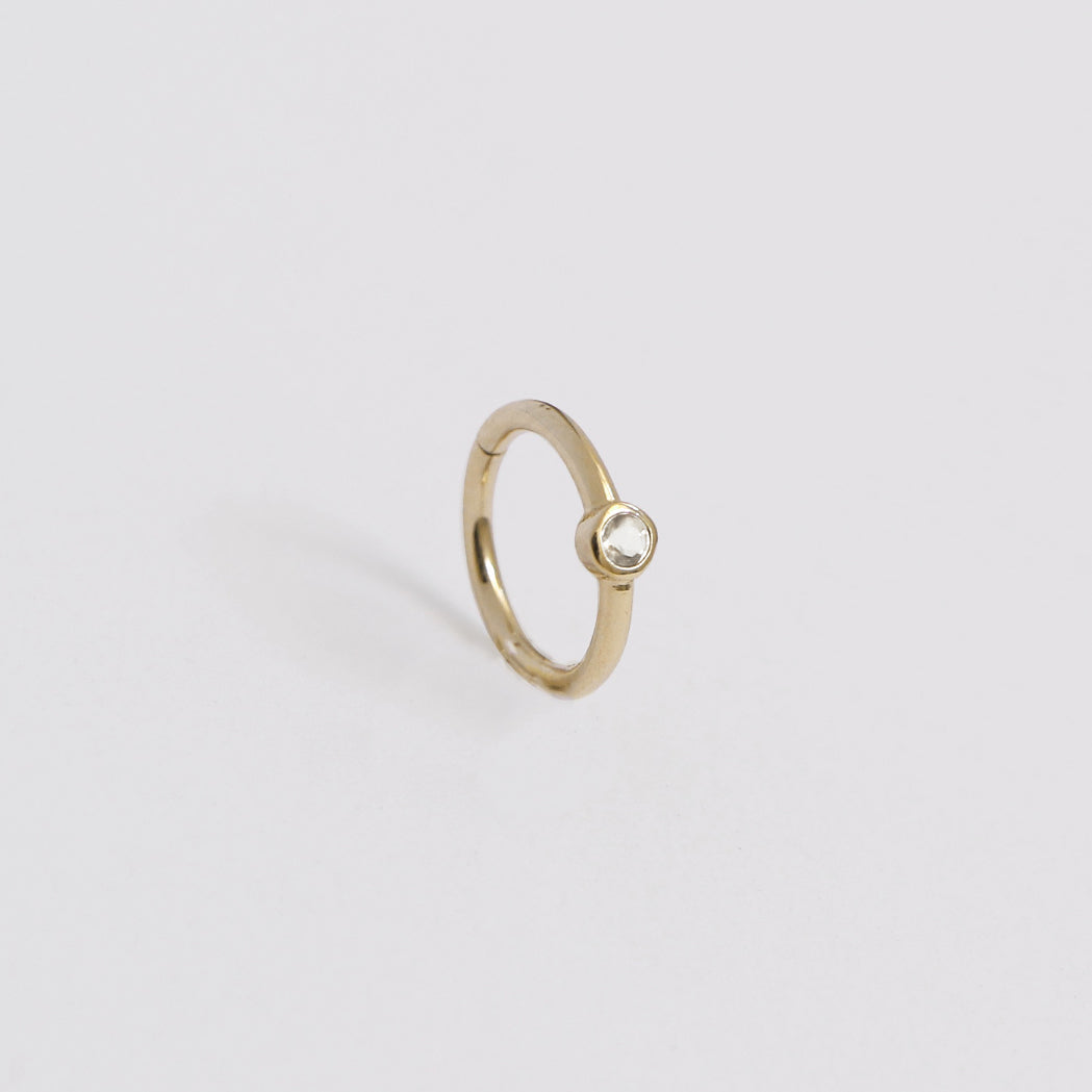 Piercing Clicker Amazone 6, 8,10 ou 12 mm en Or & Diamant