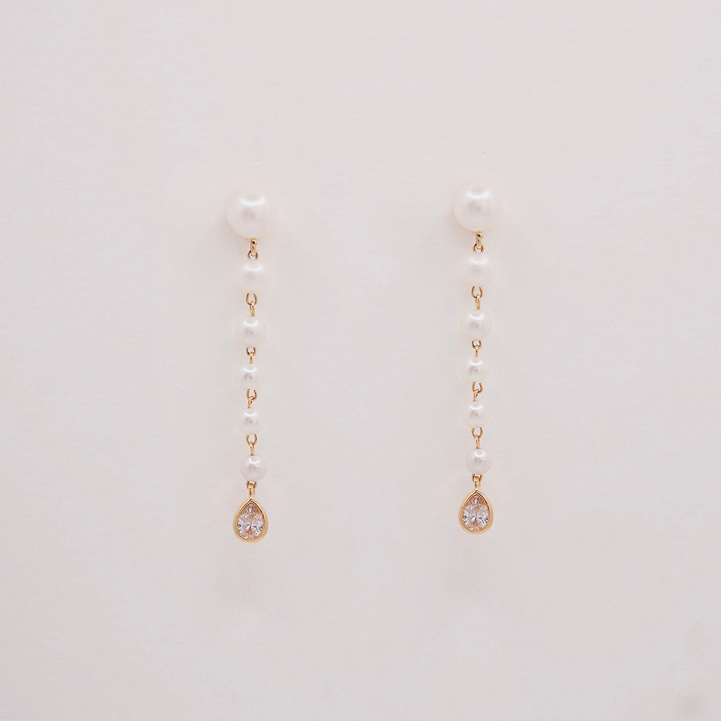 Boucles d'oreilles Aura S - Or, Perles & Diamants