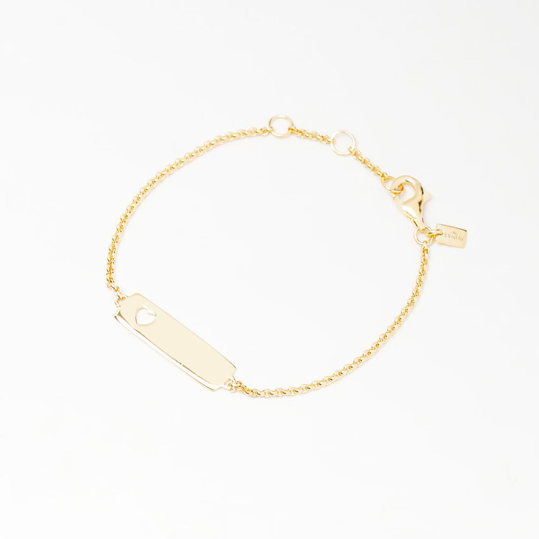 Rectangle Heart Baby Bracelet