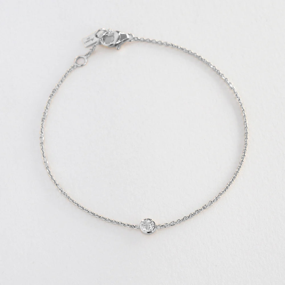 Bracelet Solitaire Birthstone - Or & Pierre de Naissance