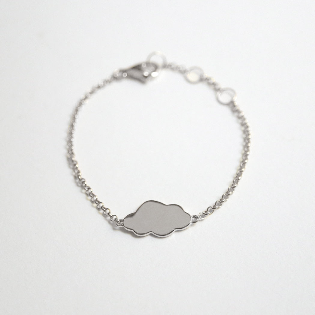 Bracelet bébé à graver Or - Nuage
