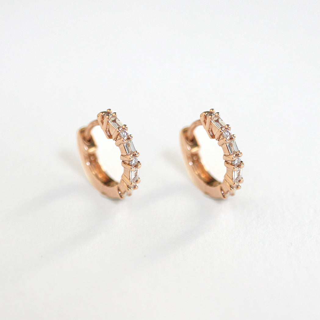 Créoles Baguette Or & Diamants
