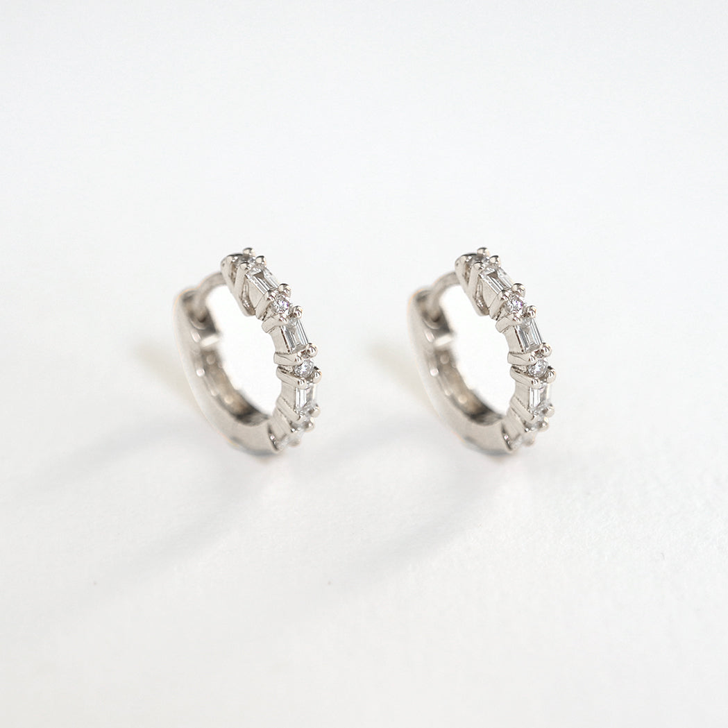 Créoles Baguette Or & Diamants