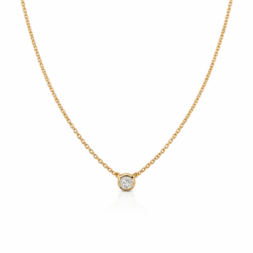 Collier Solitaire Birthstone - Or & Pierre de Naissance