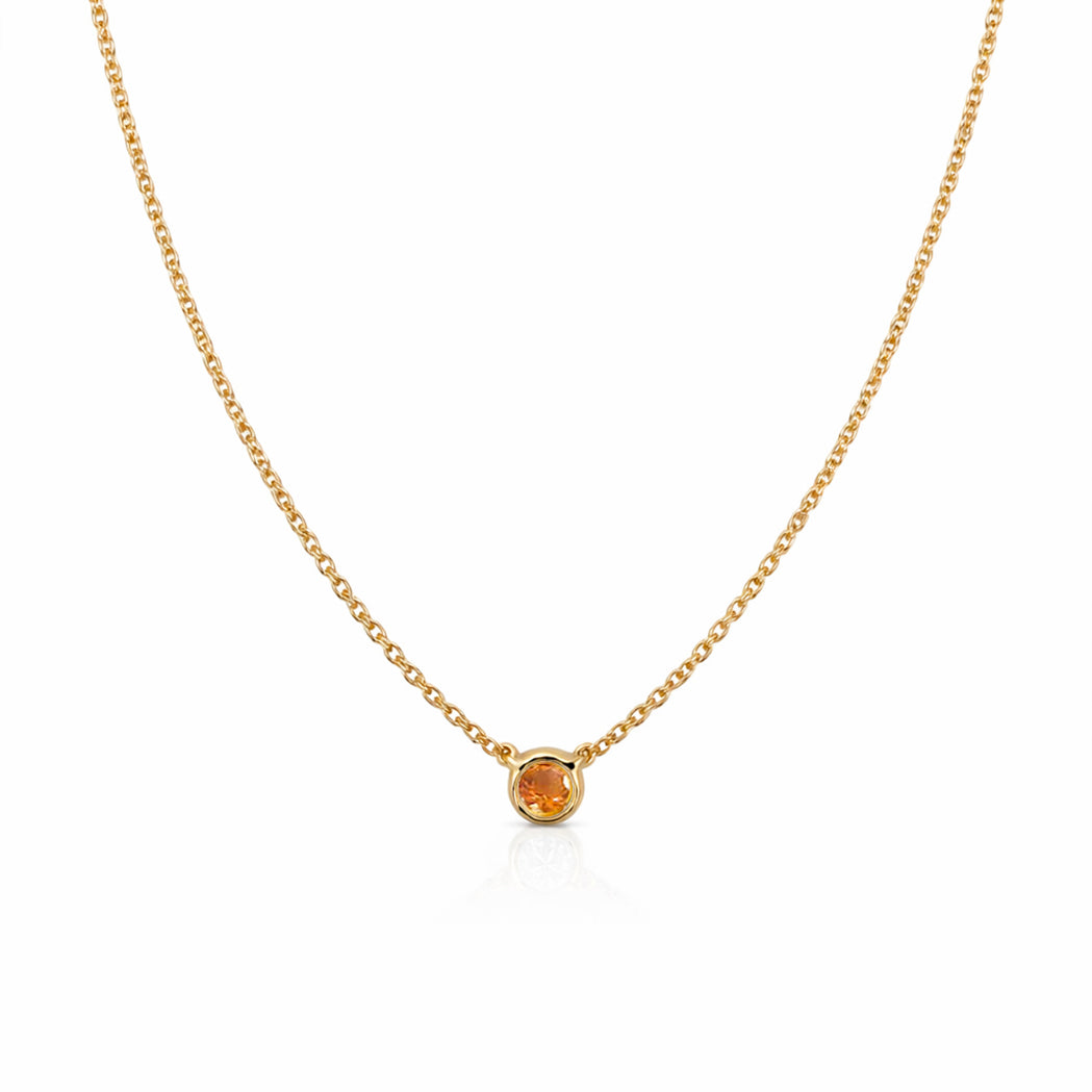 Collier Solitaire Birthstone - Or & Pierre de Naissance