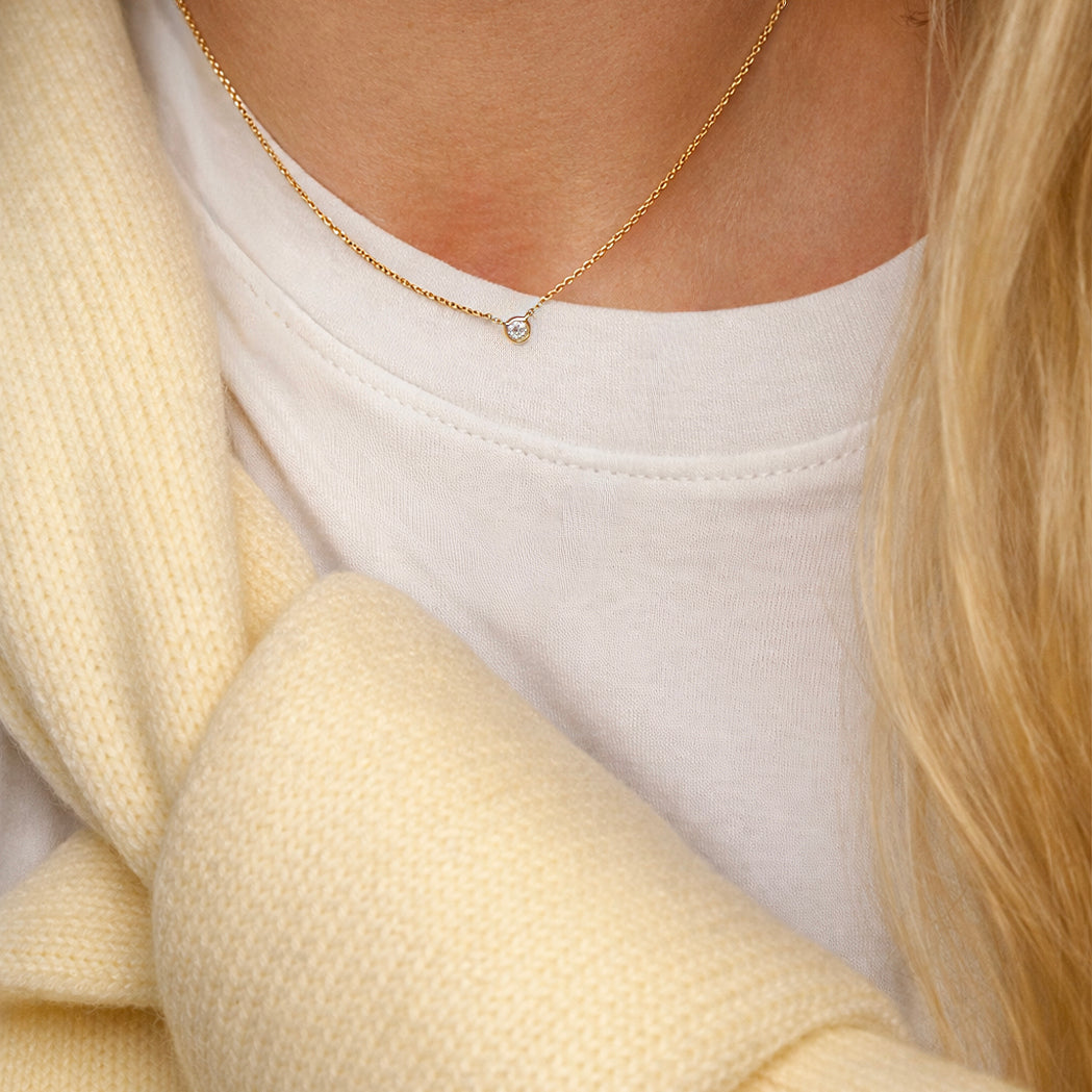 Collier Solitaire Birthstone - Or & Pierre de Naissance