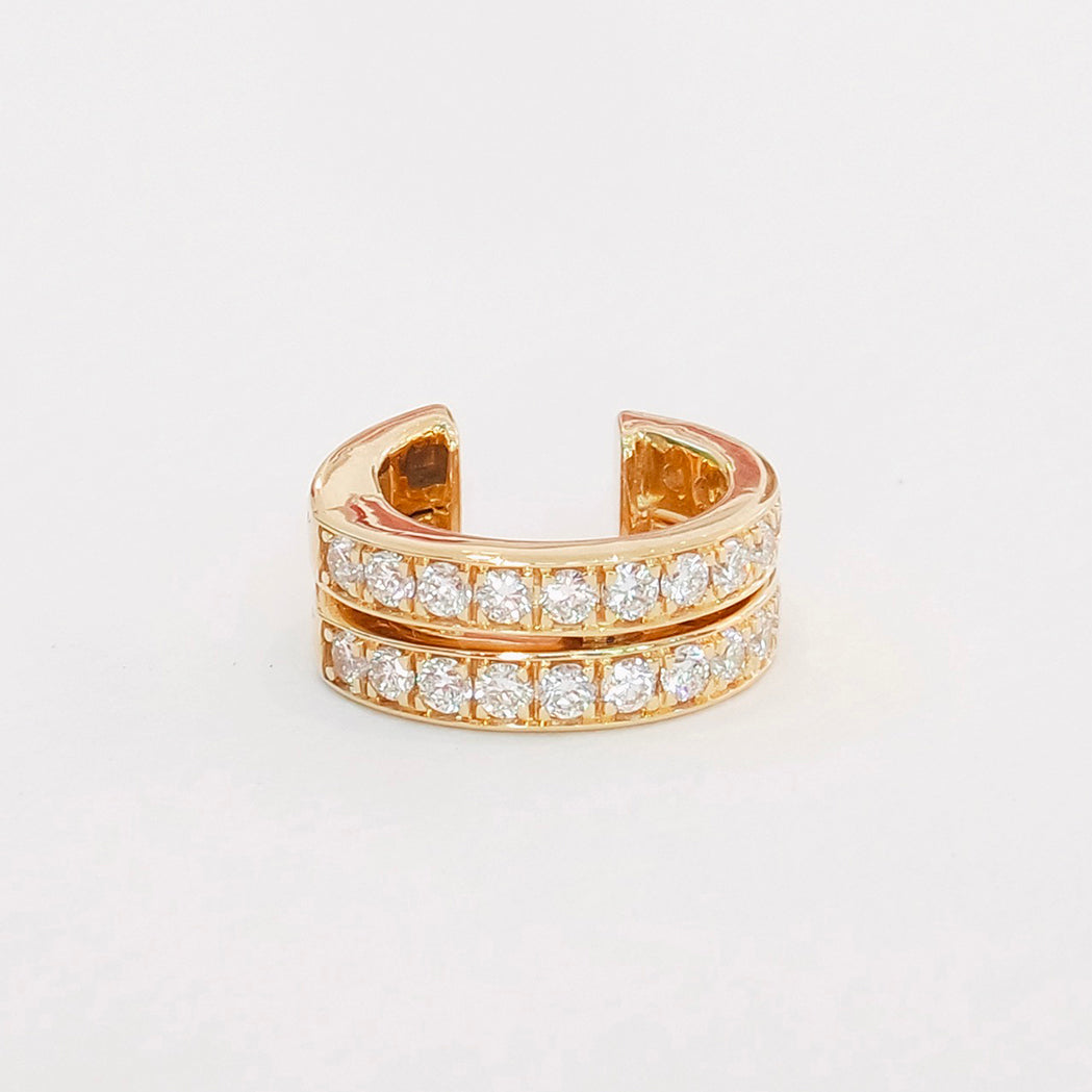 Ear Cuff Bold Gold & Diamonds