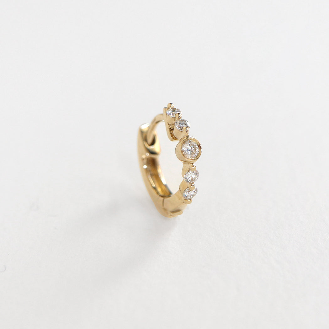 Rundschliff Hoop - Gold & Diamanten