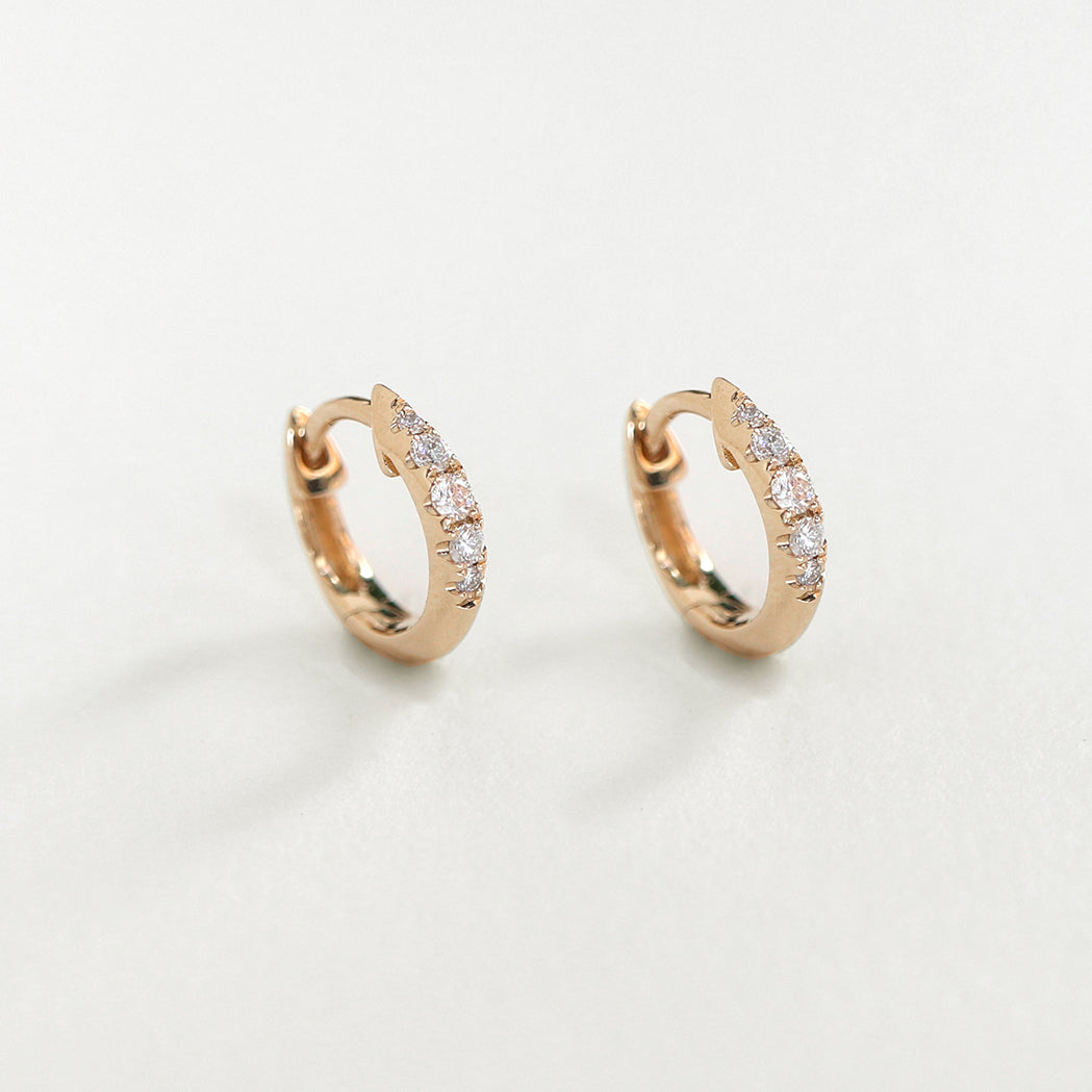 Boucles d'Oreilles Créoles Chloé Or & Diamants