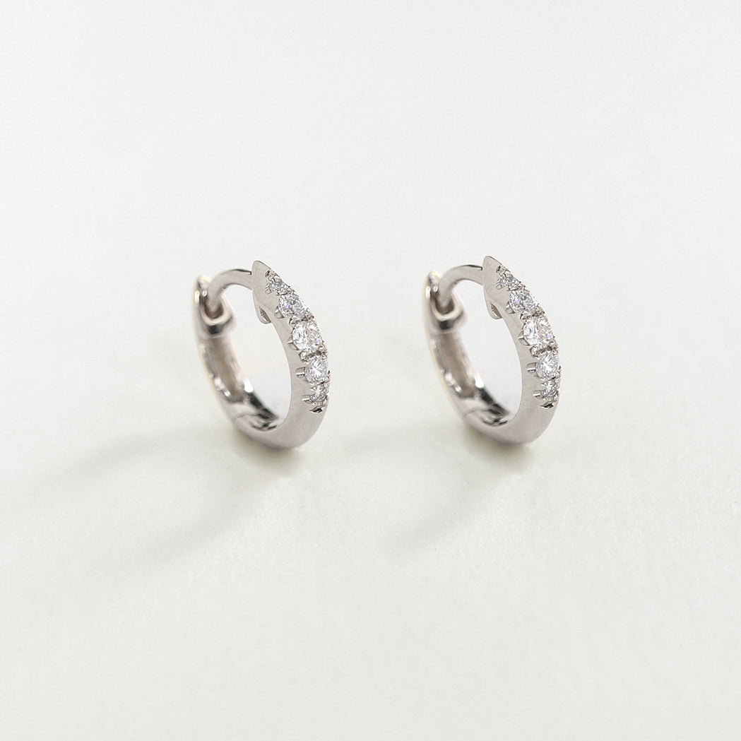 Boucles d'Oreilles Créoles Chloé Or & Diamants