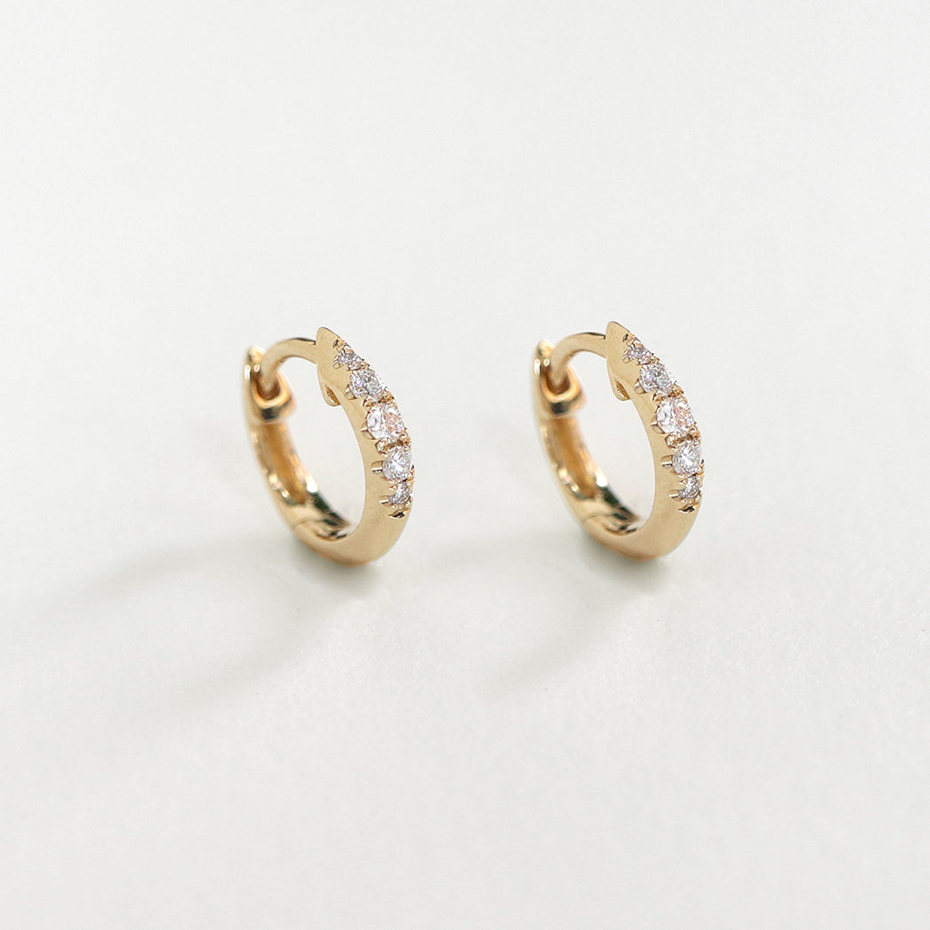 Boucles d'Oreilles Créoles Chloé Or & Diamants