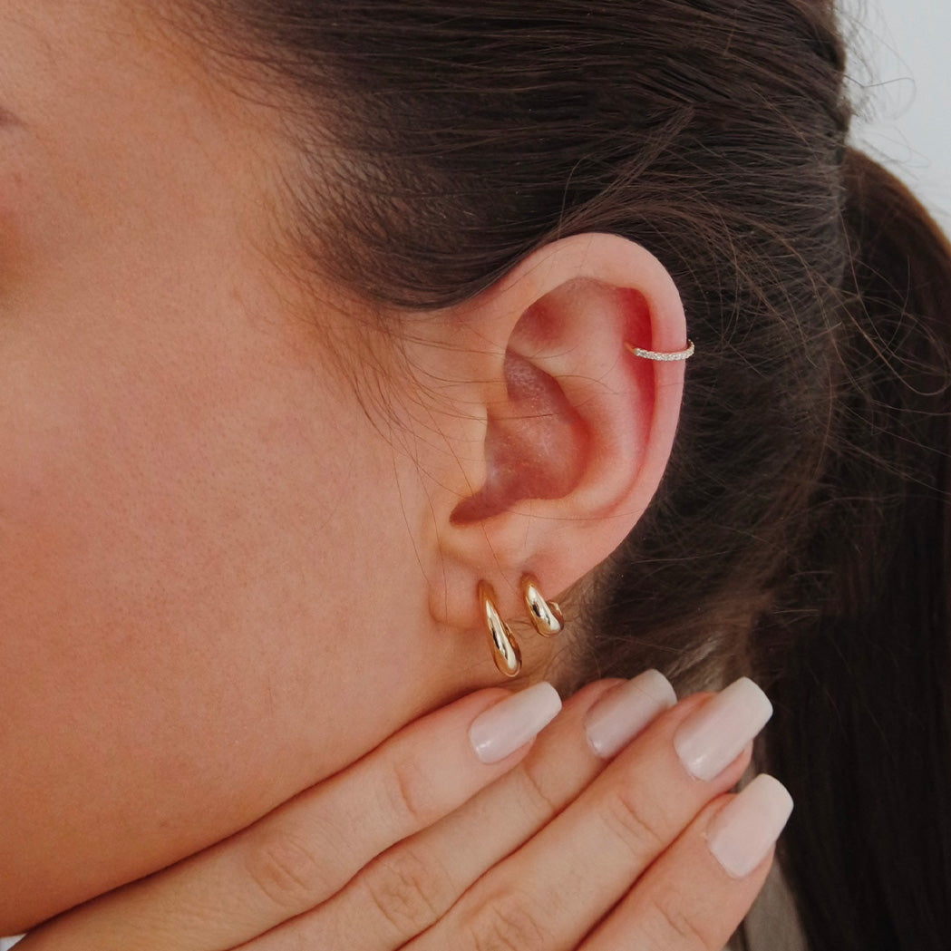 Gold & Diamanten Ray Clicker Ohr Piercing
