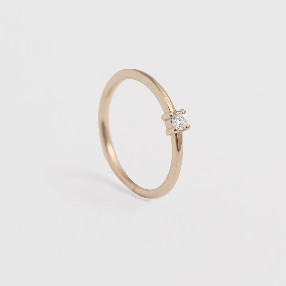 Sol Piercing Ring in Gold & Diamonds - 6, 8, 10 or 12 mm