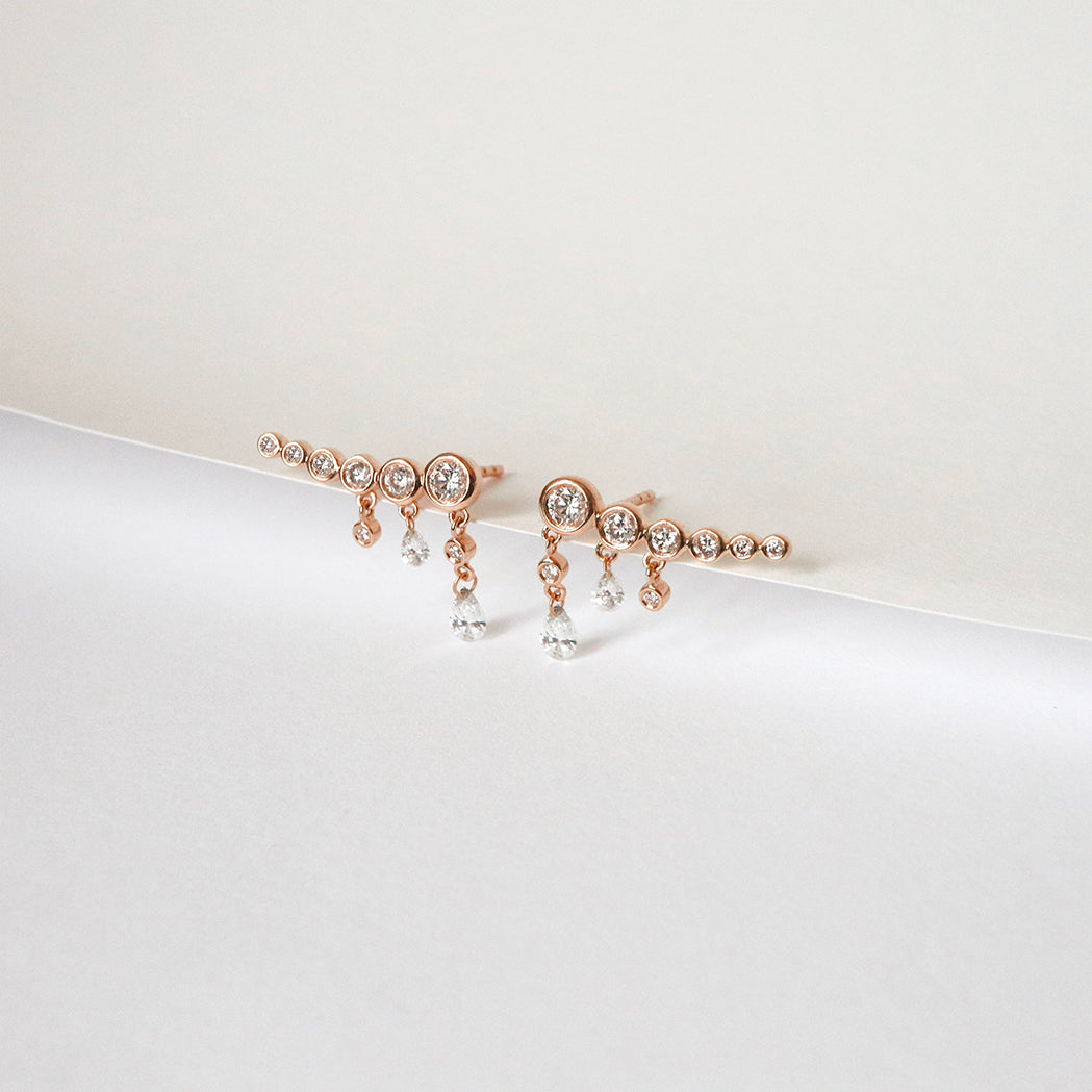 Climbing Orion Gold & Diamond Earrings