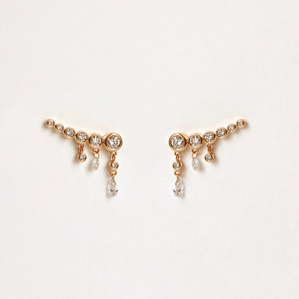 Climbing Orion Gold & Diamond Earrings