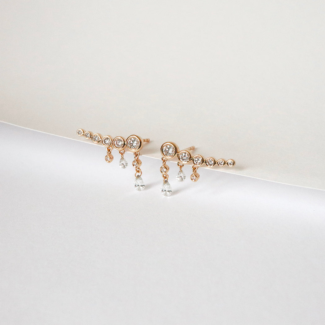 Climbing Orion Gold & Diamond Earrings