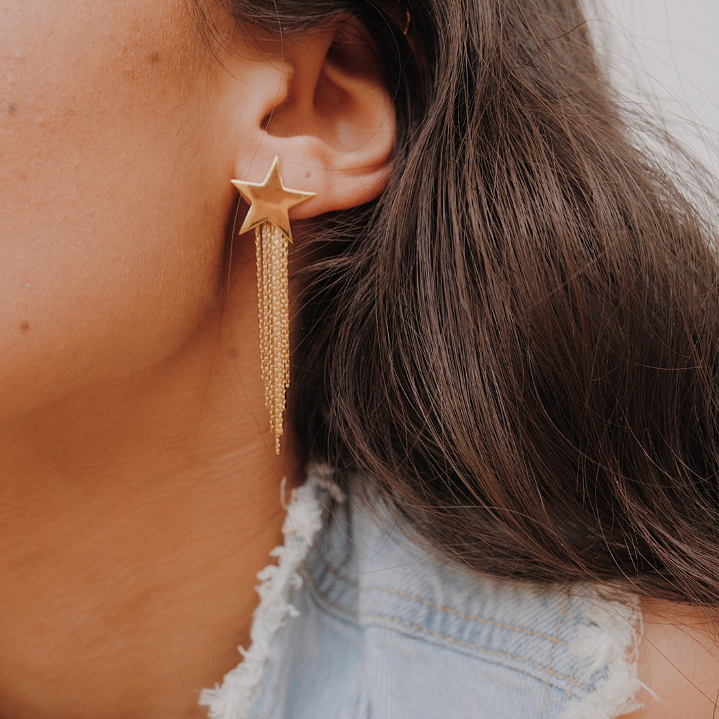 Boucles d'Oreilles Pendantes Comet