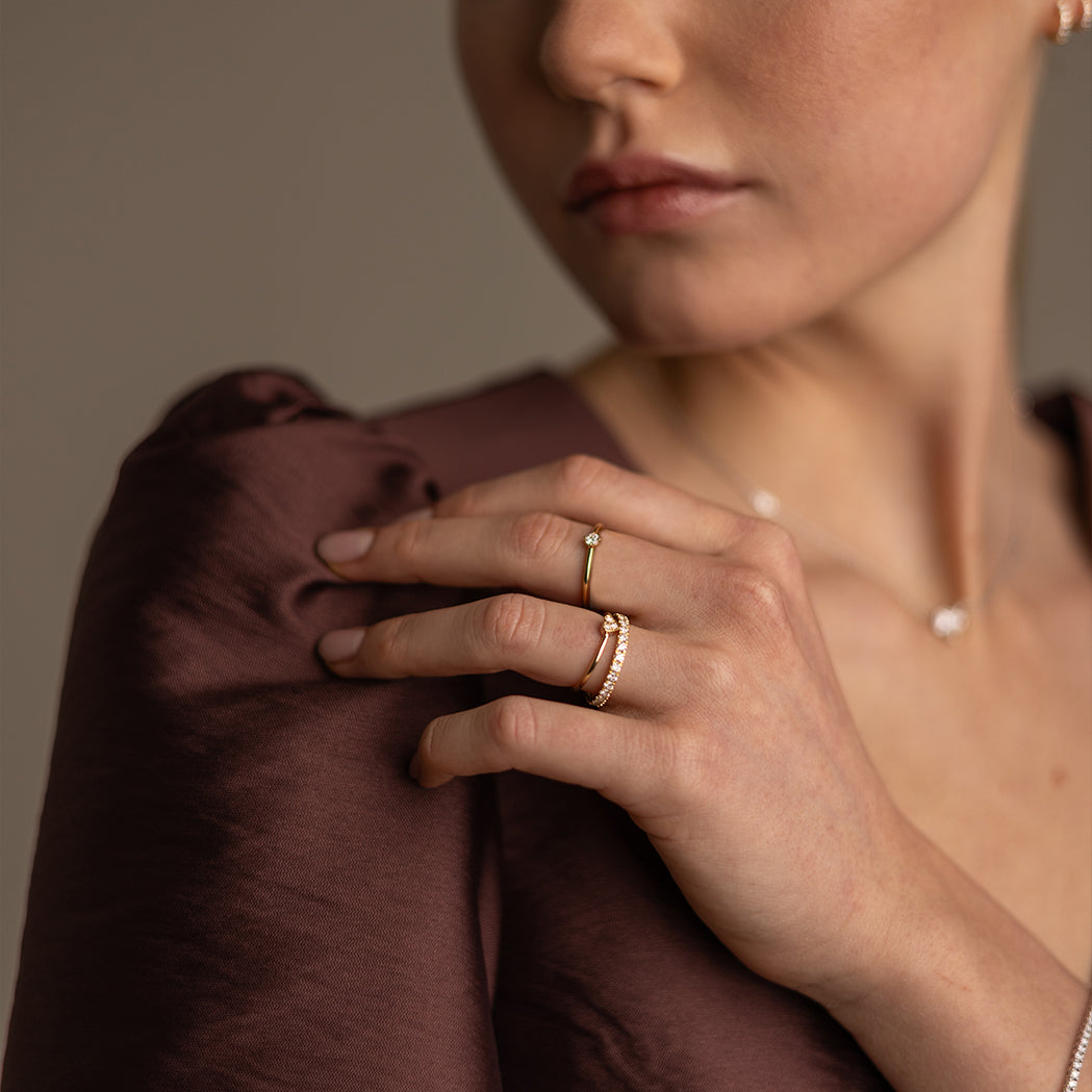 Gold and Diamond Crush Ring