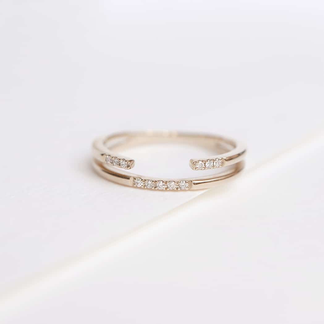 Discrete Gold & Diamond Ring
