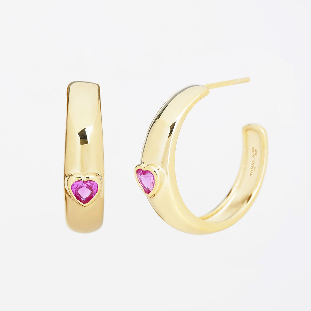 Dolce Hoops Earrings - Pink