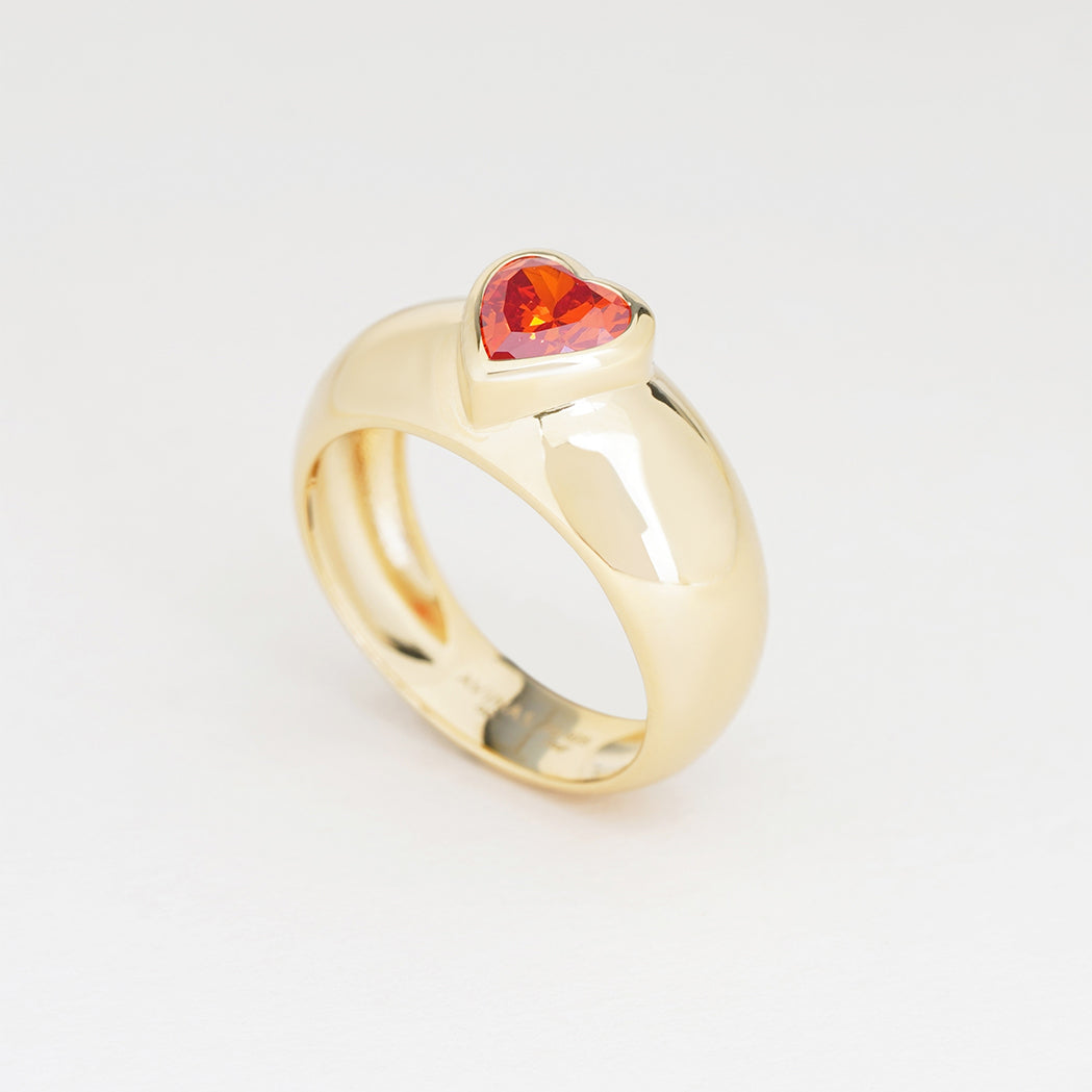 Dolce Large Ring - Orange