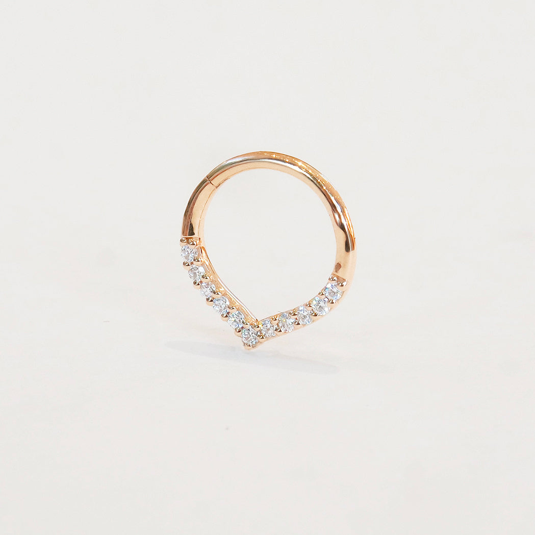 Drop Clicker Hoop - Gold & Diamonds