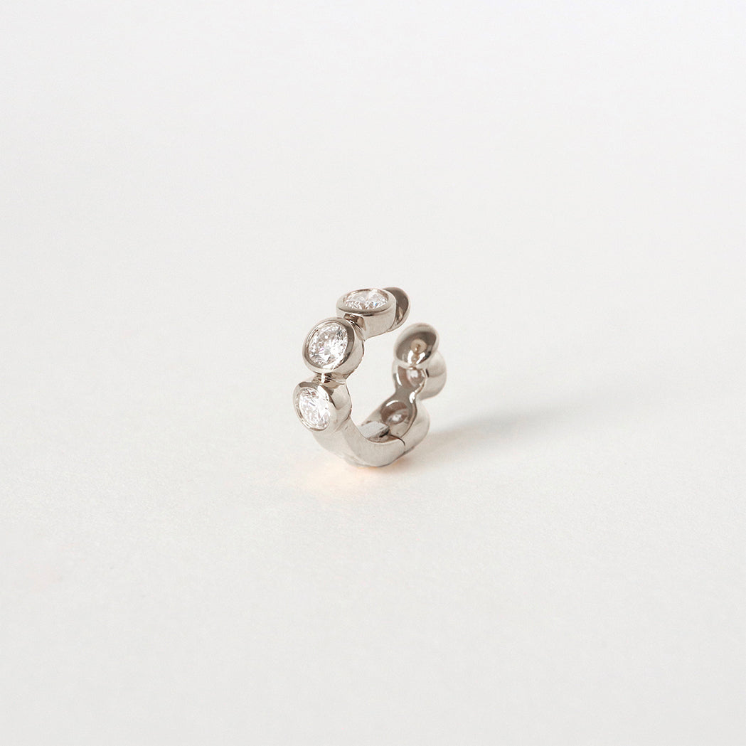 Ear Cuff Stone Or & Diamants - Large