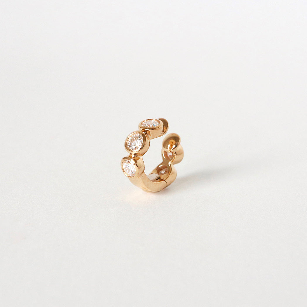 Ear Cuff Stone Or & Diamants - Large