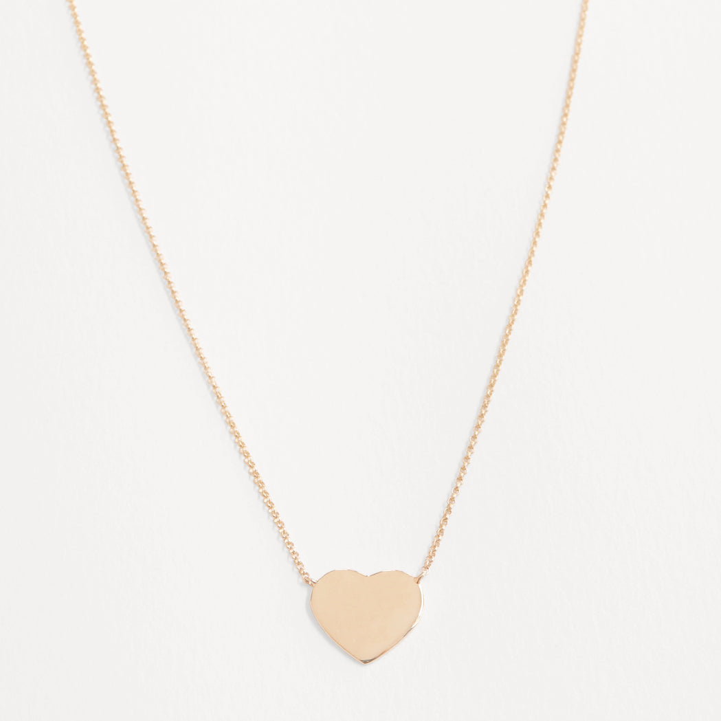 Gold Heart Necklace to Engrave