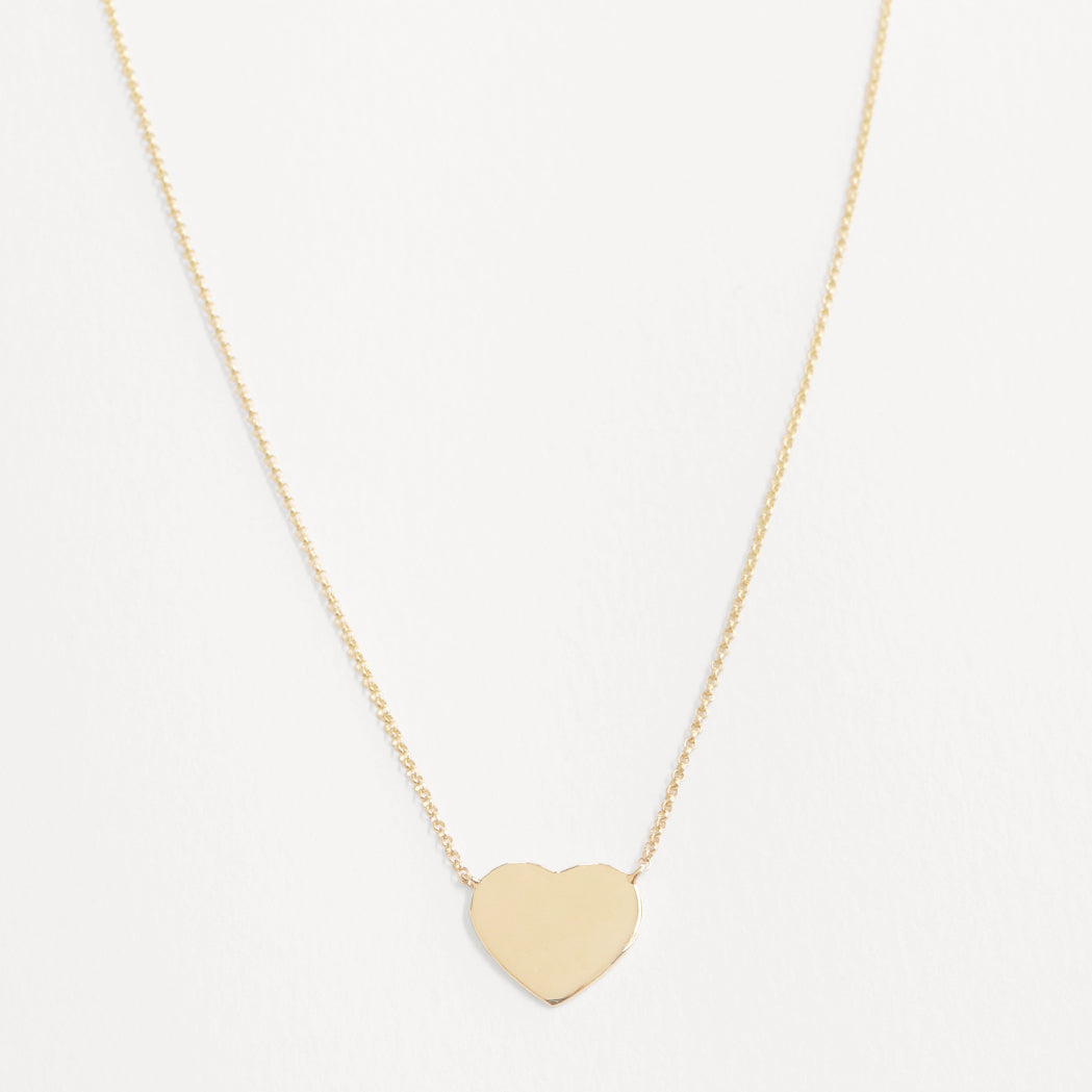 Gold Heart Necklace to Engrave