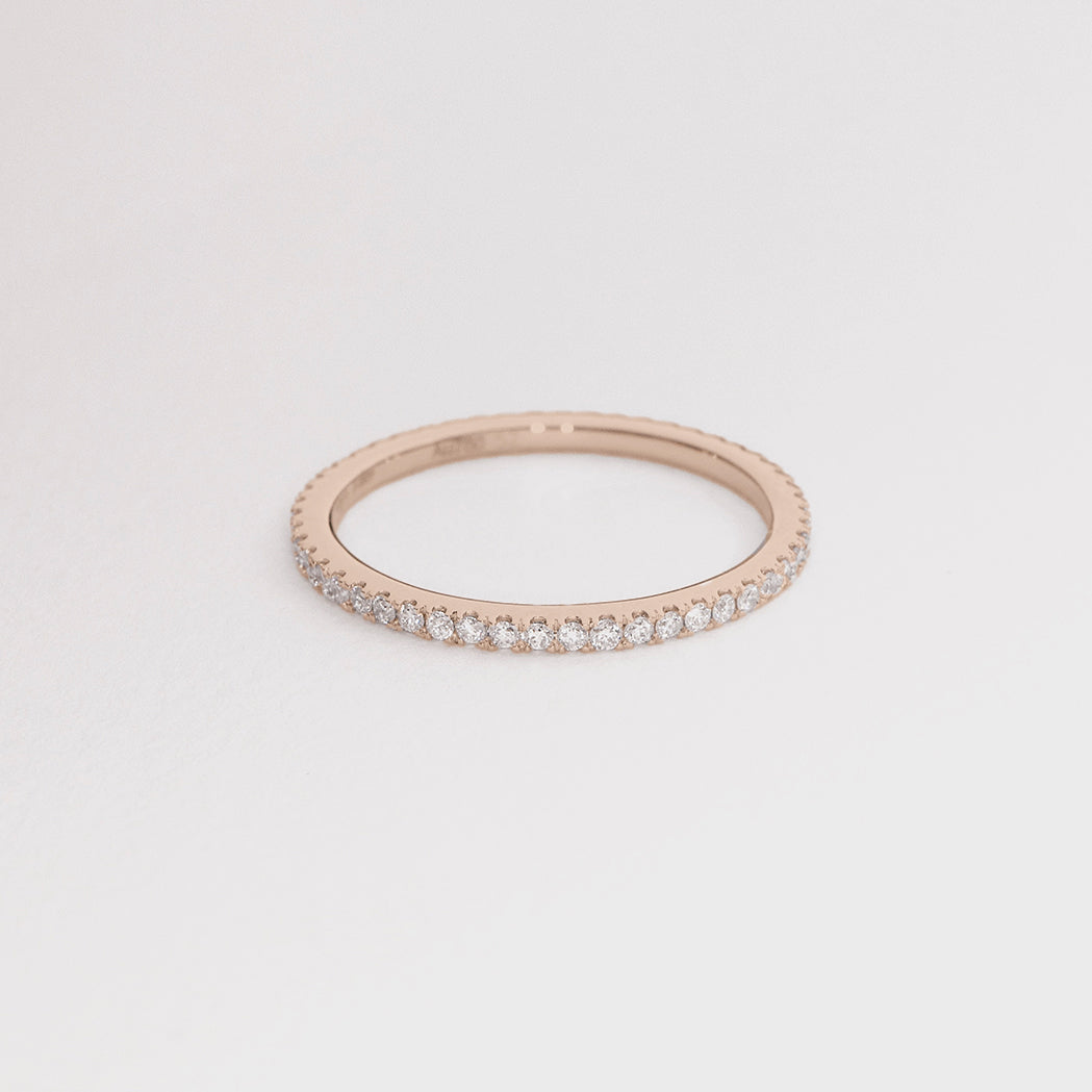 Ring Eternity - Gold & Diamanten 0.25 ct - Ganze Tour
