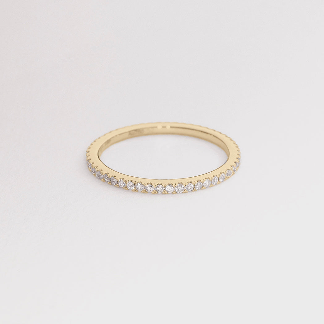 Ring Eternity - Gold & Diamanten 0.25 ct - Ganze Tour