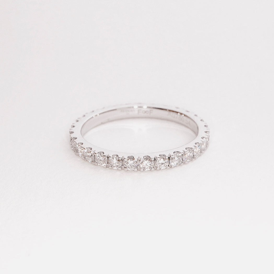 Bague Eternity - Or & Diamants 1 ct - Tour complet