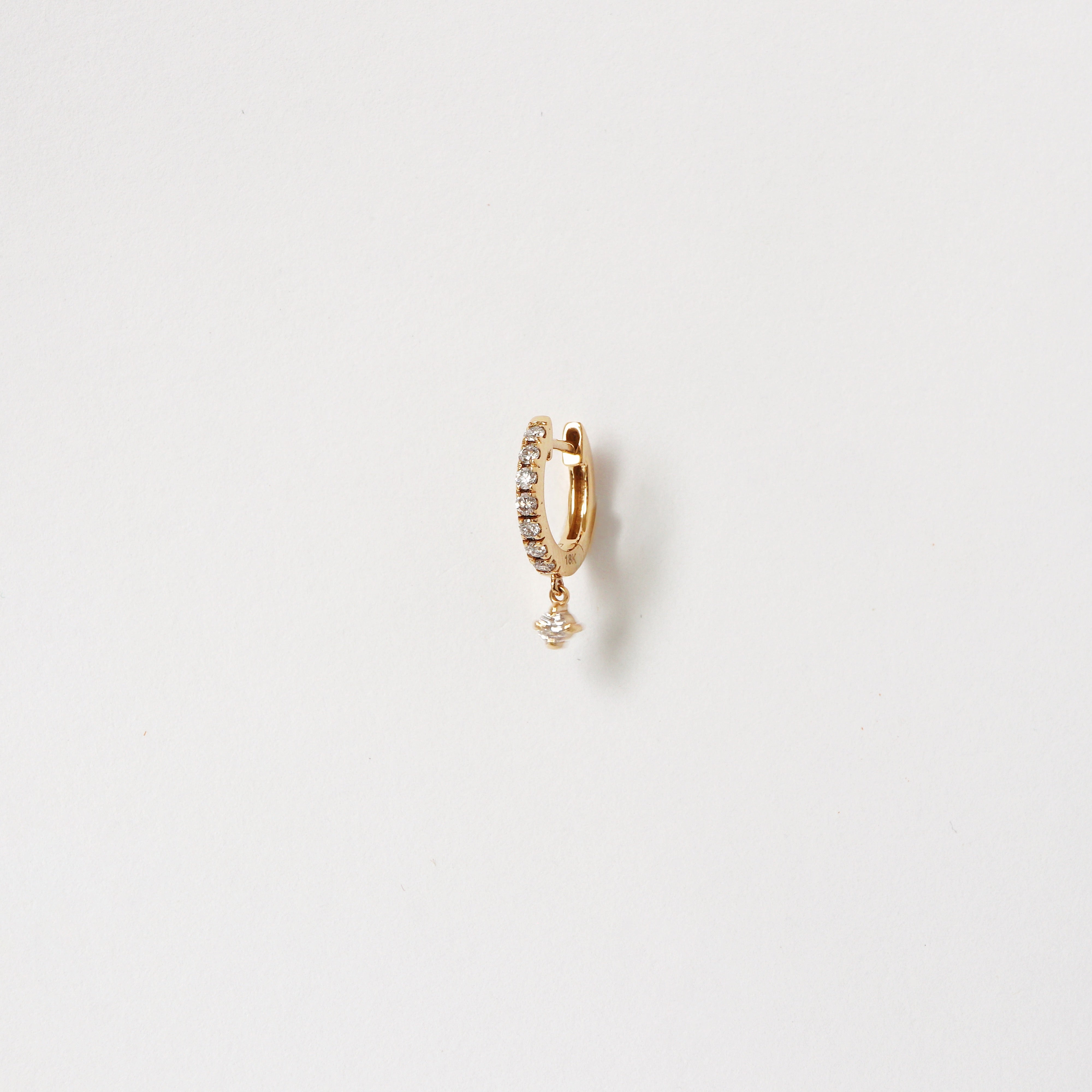 Gold & Diamond Shaker Creole Earring - By unit