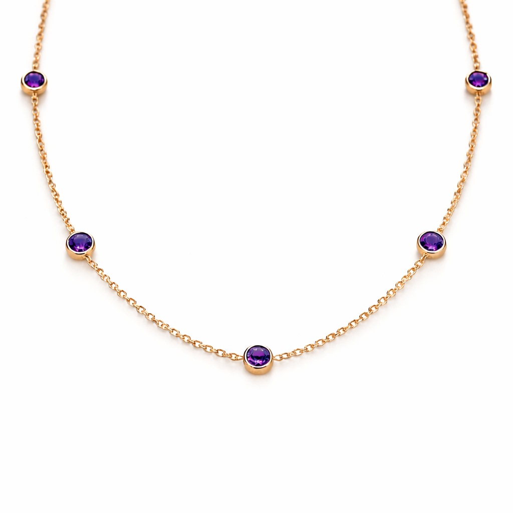 Collier Five Birthstone - Or & Pierre de naissance