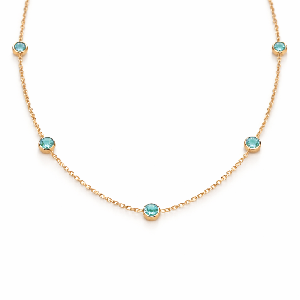 Collier Five Birthstone - Or & Pierre de naissance