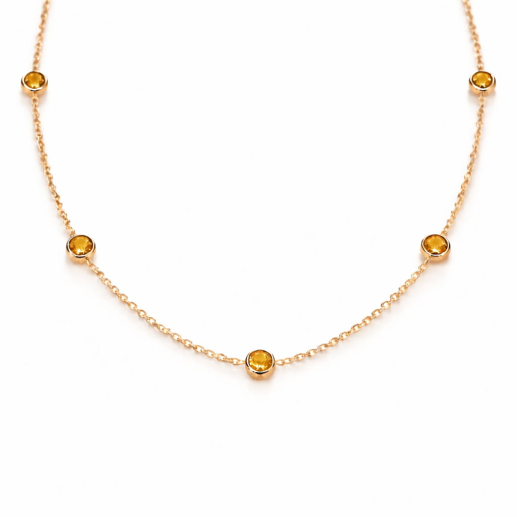 Collier Five Birthstone - Or & Pierre de naissance