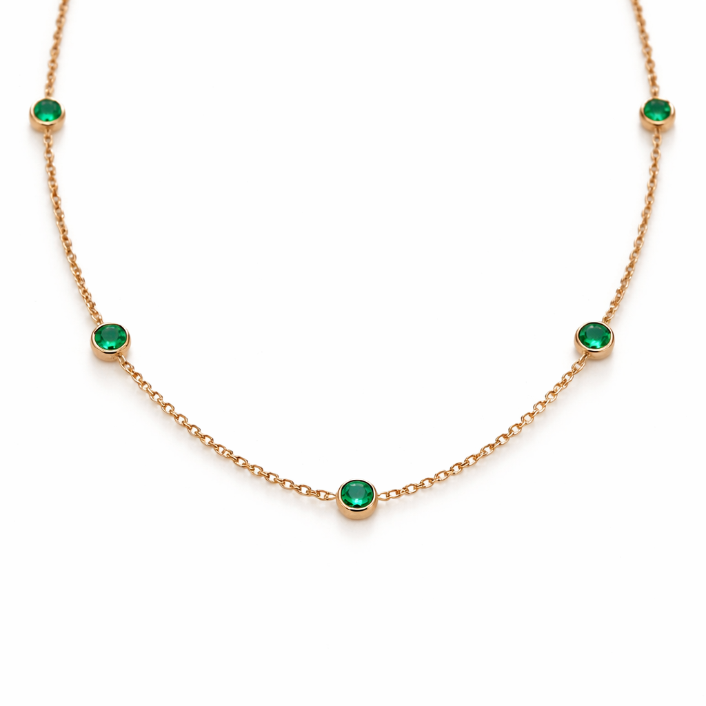 Collier Five Birthstone - Or & Pierre de naissance