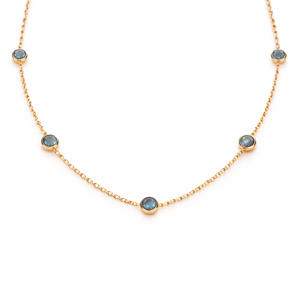 Collier Five Birthstone - Or & Pierre de naissance