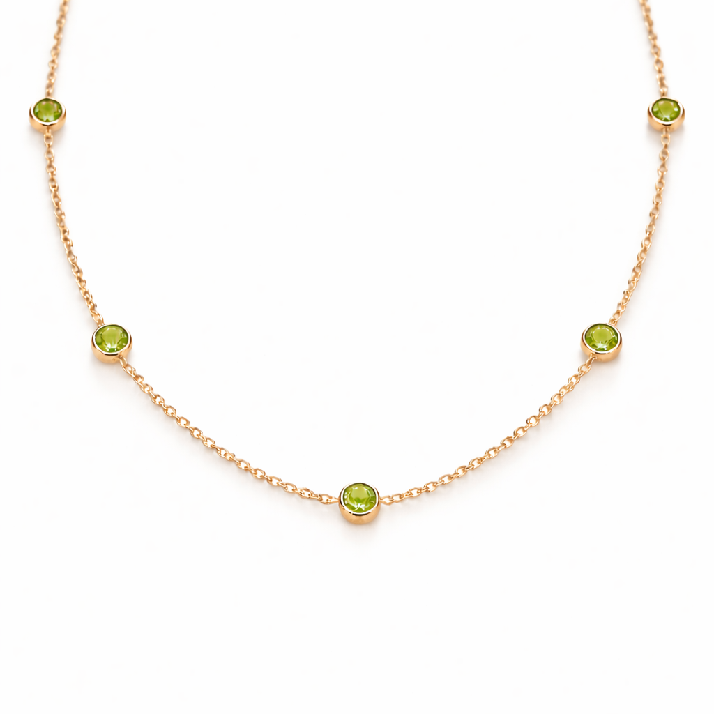 Collier Five Birthstone - Or & Pierre de naissance