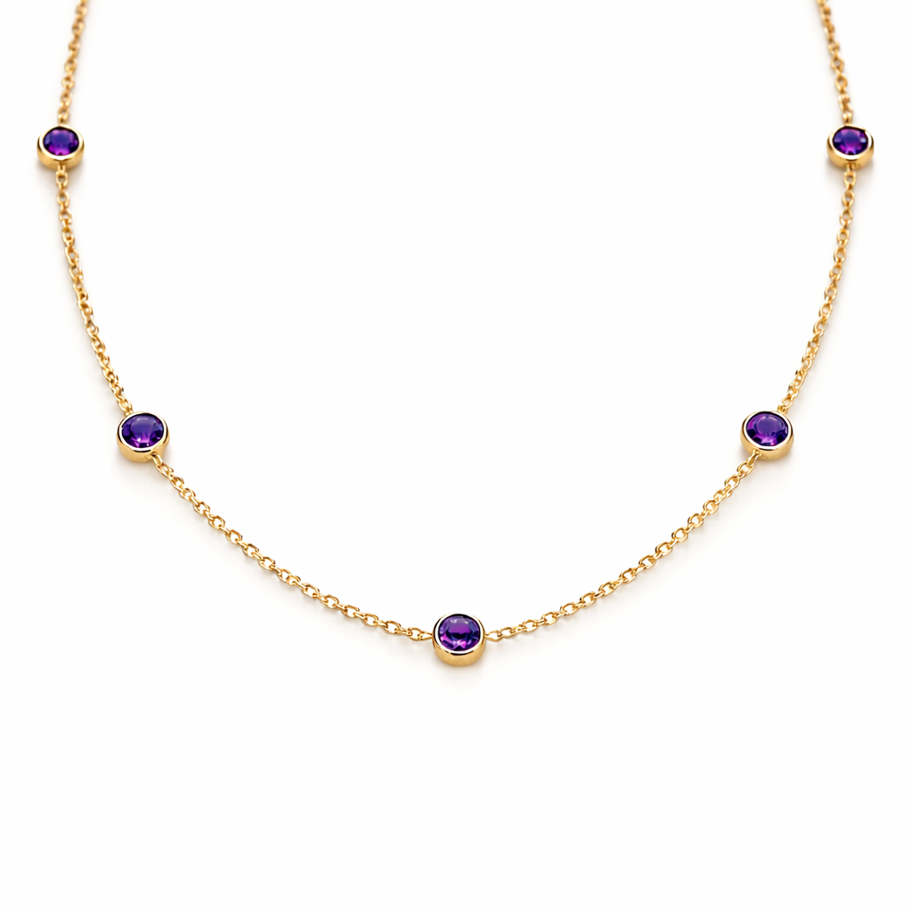 Collier Five Birthstone - Or & Pierre de naissance