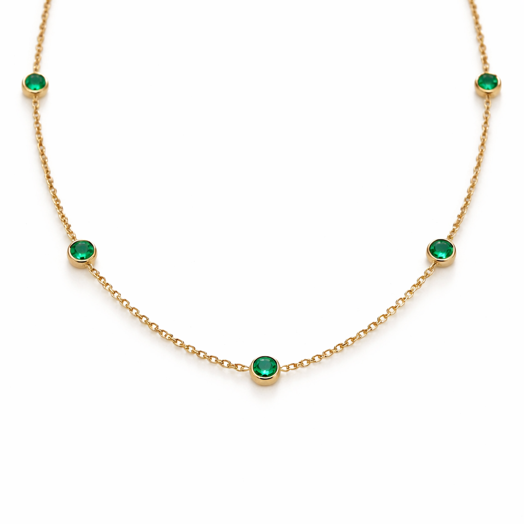 Collier Five Birthstone - Or & Pierre de naissance