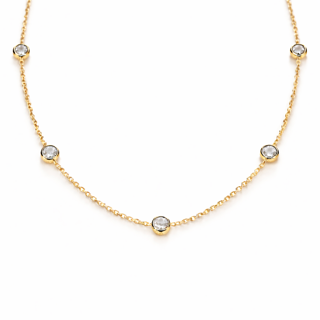 Collier Five Birthstone - Or & Pierre de naissance