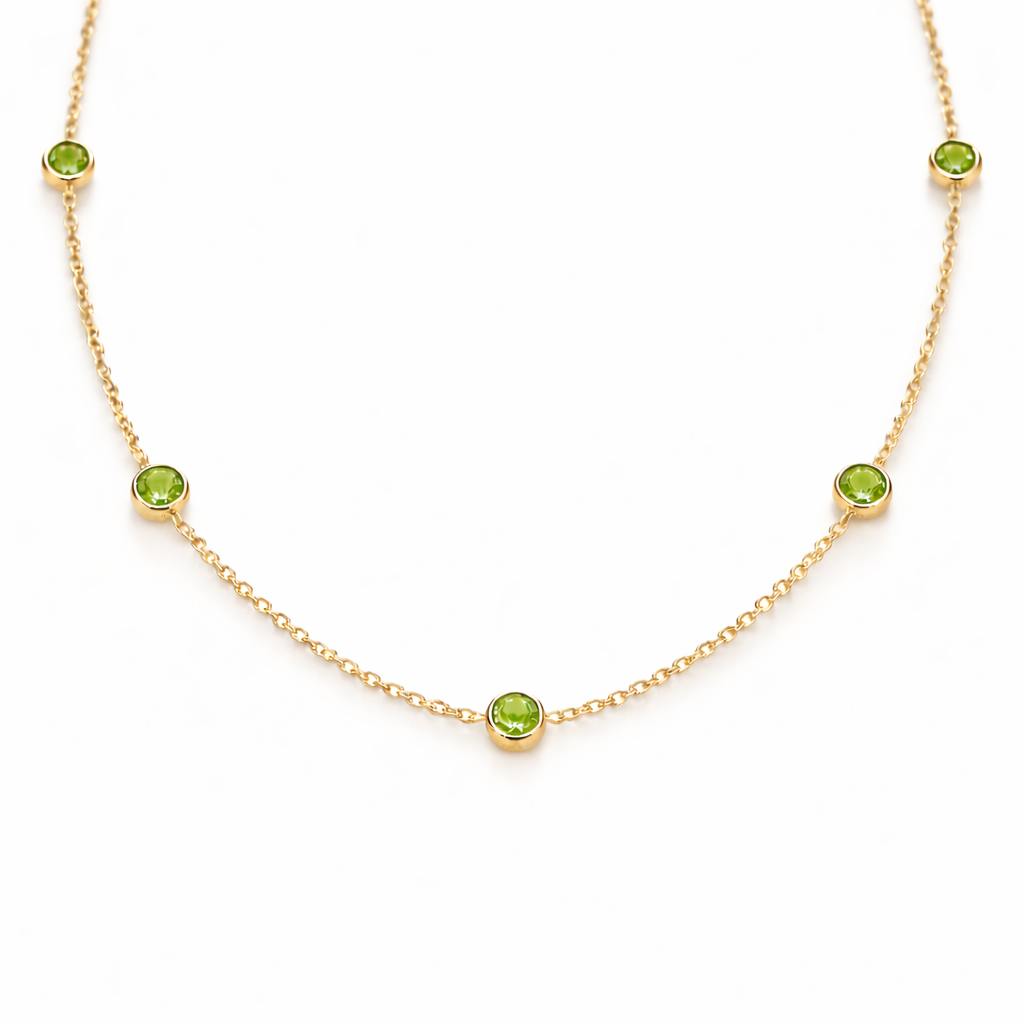 Collier Five Birthstone - Or & Pierre de naissance