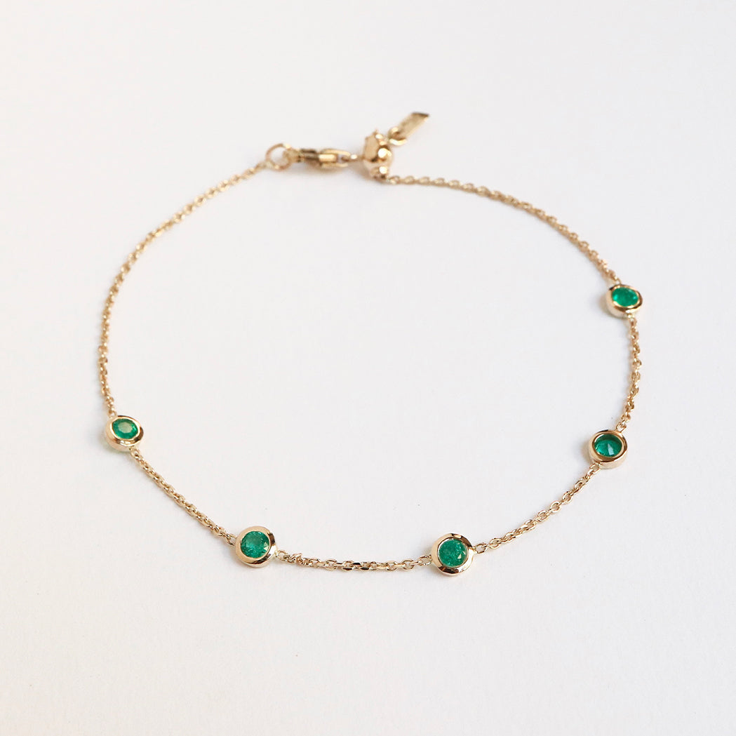 Bracelet Five Or & Pierres Précieuses