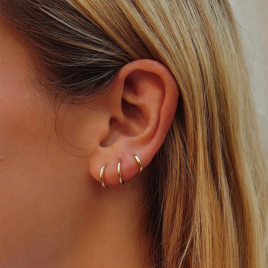 Single Gold Classic Hoop - 8 mm